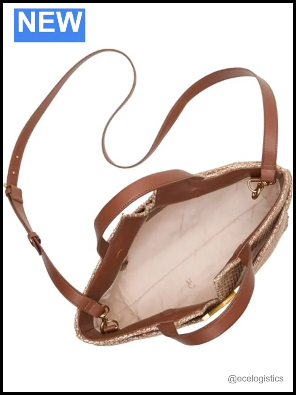 Vince Camuto April Satchel Straw Crossbody Bag Women's